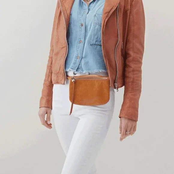 NWT New Hobo Saunter Belt Bag Honey Leather Retired Rare
